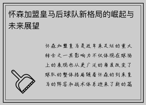 怀森加盟皇马后球队新格局的崛起与未来展望